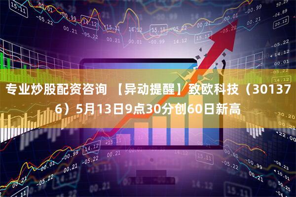 专业炒股配资咨询 【异动提醒】致欧科技（301376）5月13日9点30分创60日新高