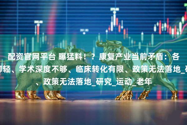 配资官网平台 曝猛料！？康复产业当前矛盾：各自唱戏、头重脚轻、学术深度不够、临床转化有限、政策无法落地_研究_运动_老年